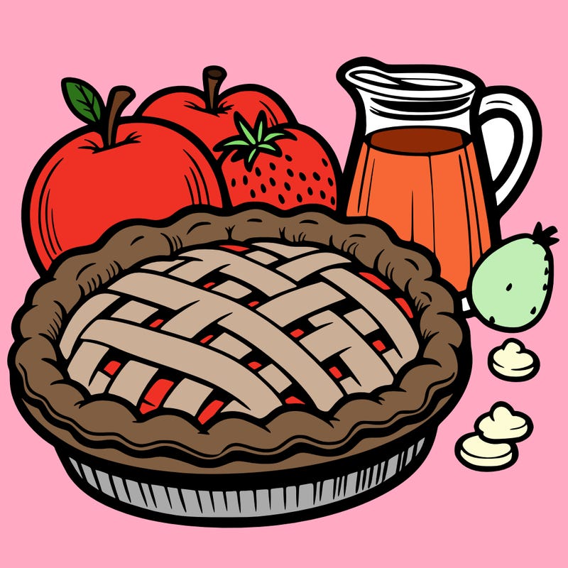 a pie of food