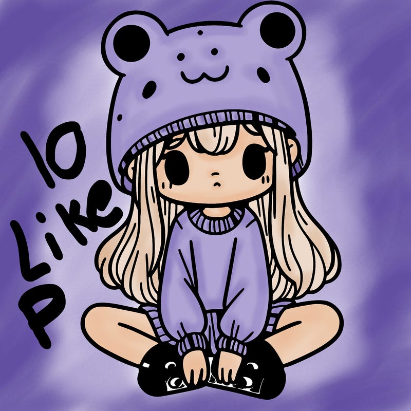 a girl wearing a frog hat and some frog socks