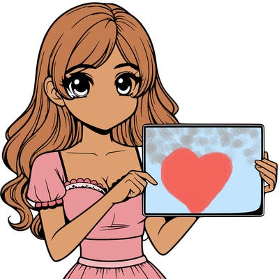 realistic pretty girl holding blank sign