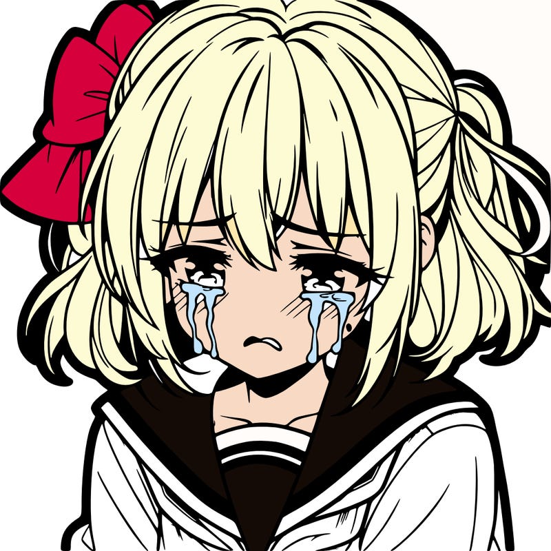 anime girl crying