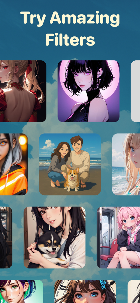 Anime Filter AI - Manga Effect - A showcase of different anime and manga filters for pictures