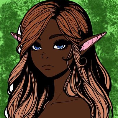 elf girl realistic dark fantasy