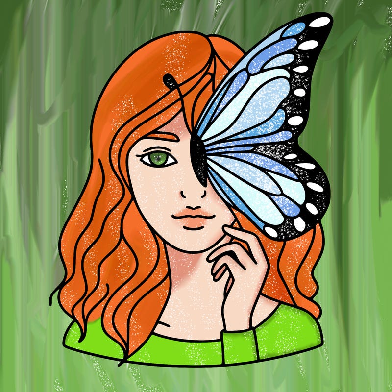 a women whose part butterfly