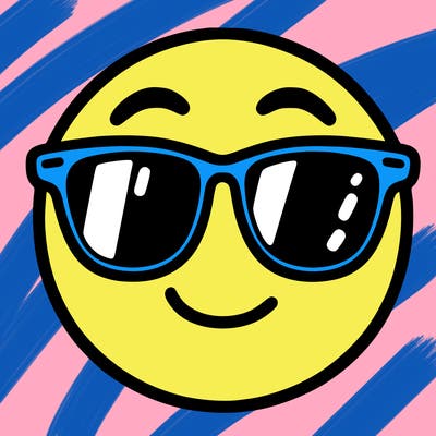 emoji with sunglasses