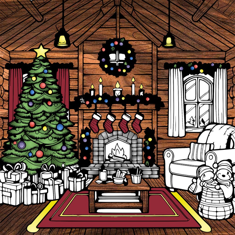 christmas house interior