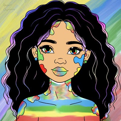 beautiful black girl with vitiligo