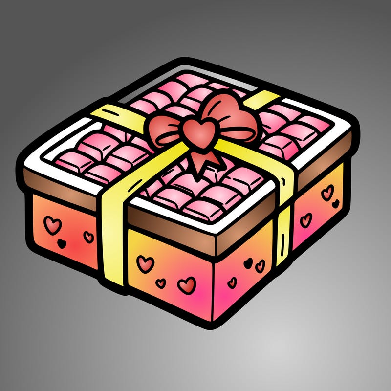 a box of chocolate for valentines day