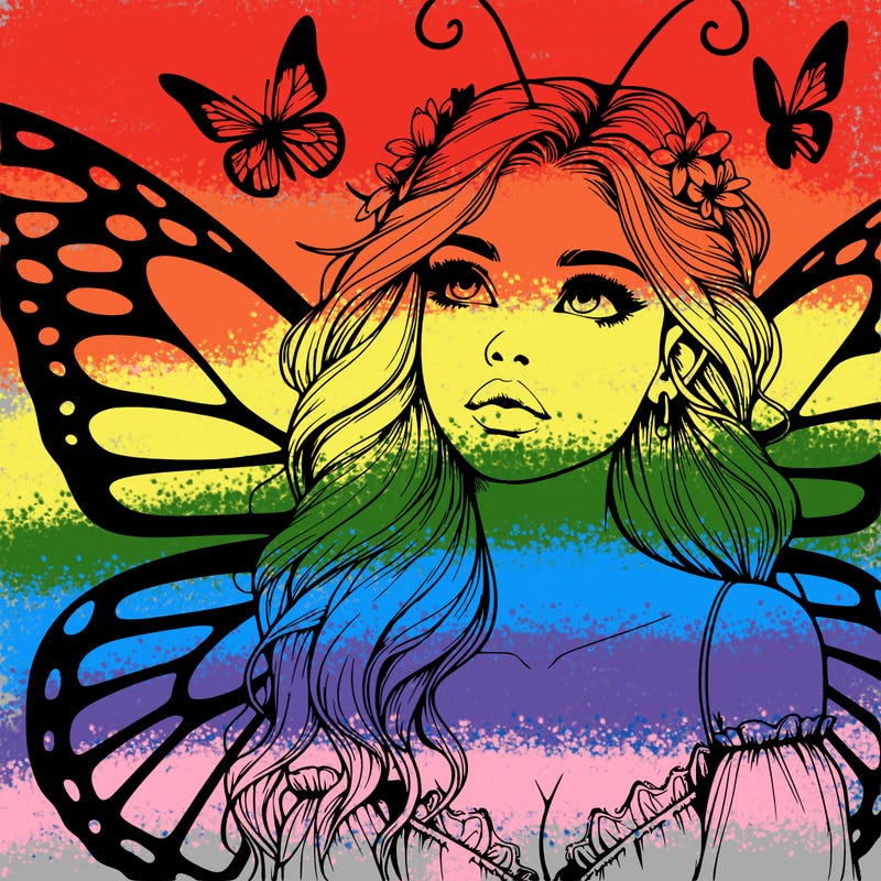 butterfly fairy realistic girl