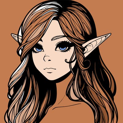 elf girl realistic dark fantasy