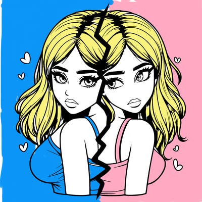 realistic girl split