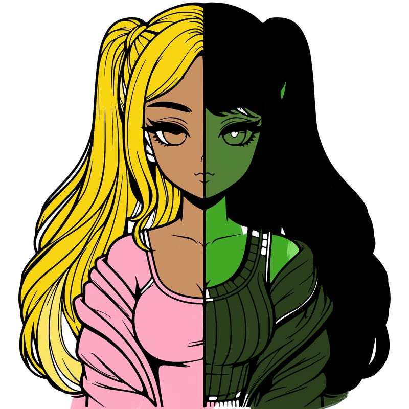 realistic girl split