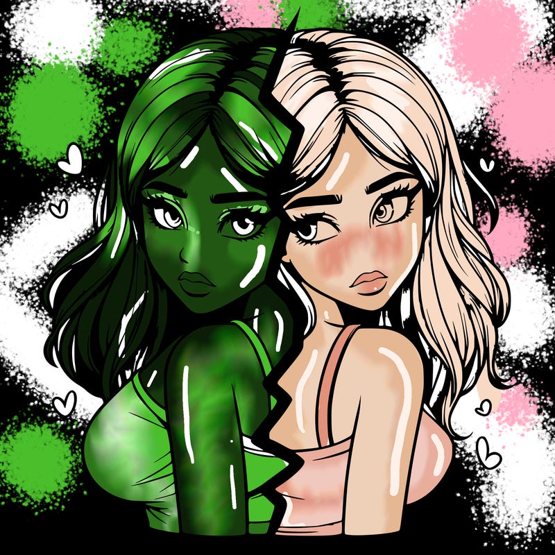 realistic girl split