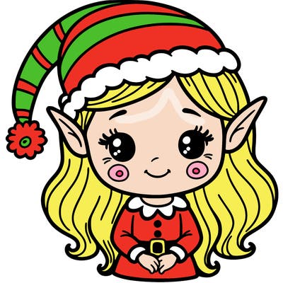 christmas elf girl