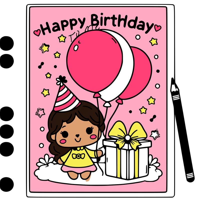 happy birthday with ballooon