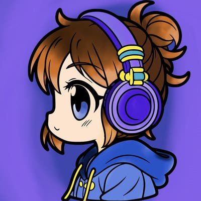 girl with headphones