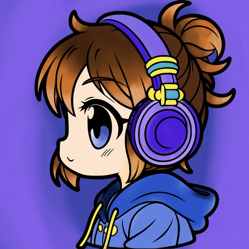 girl with headphones