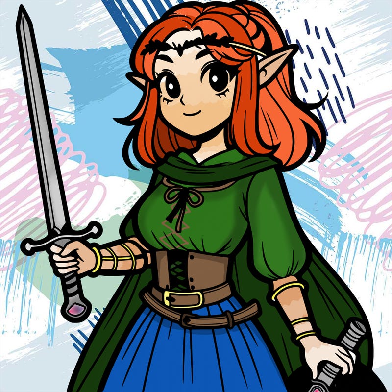 elf girl with a sword