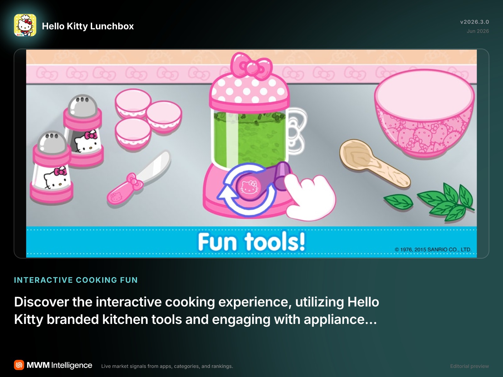 Hello Kitty Lunchbox - Entertainment App | MWM