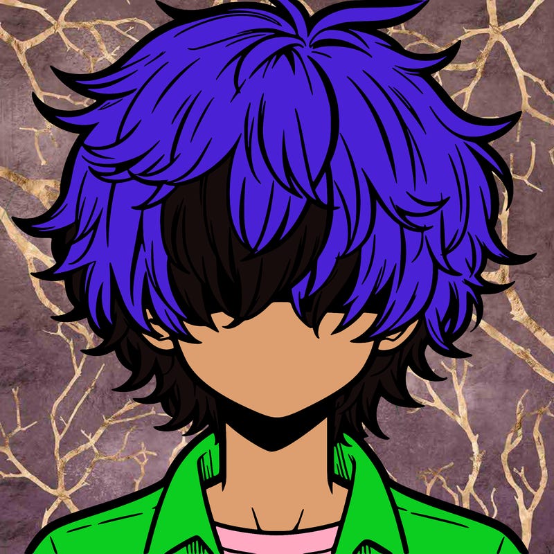 manga boy fluffy hair covering his eyes