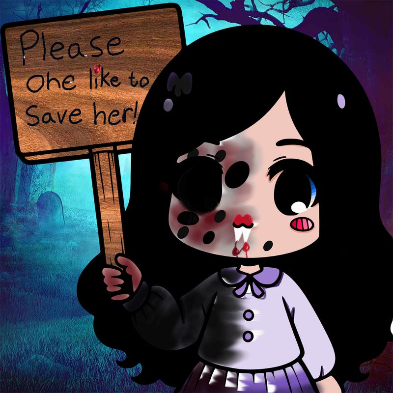 a girl holding a sign