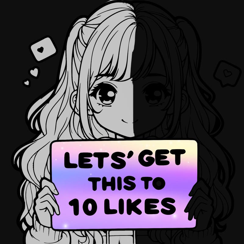 girl holding up sign that says let’s get this to 10 likes realistic