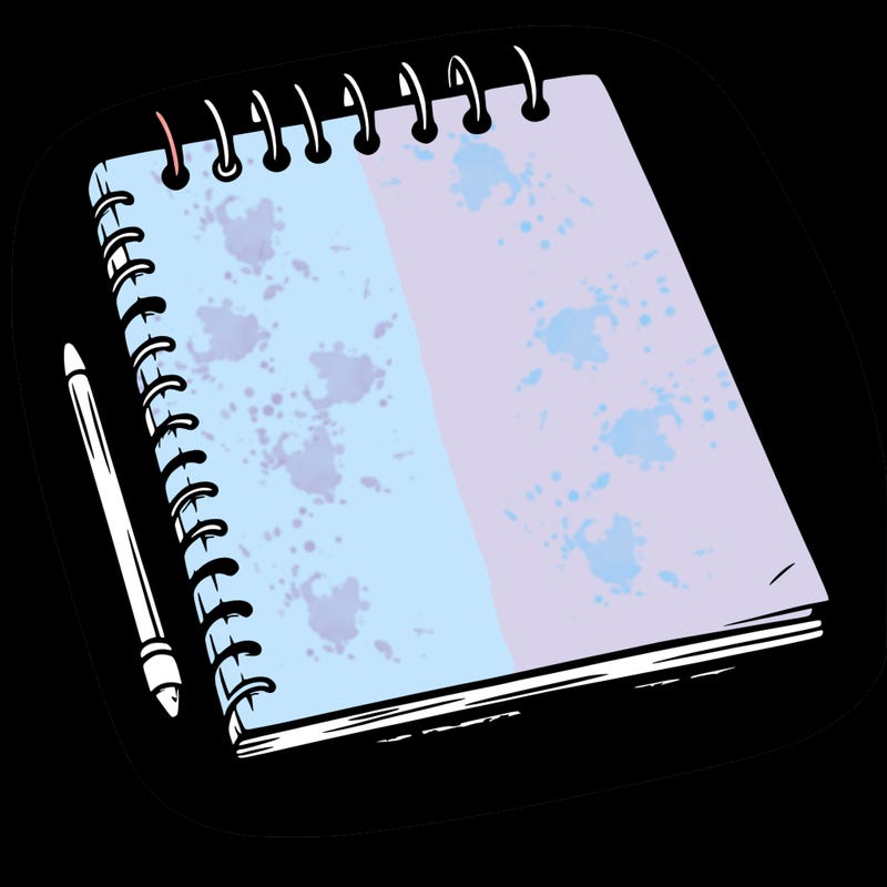 a blank sketch pad