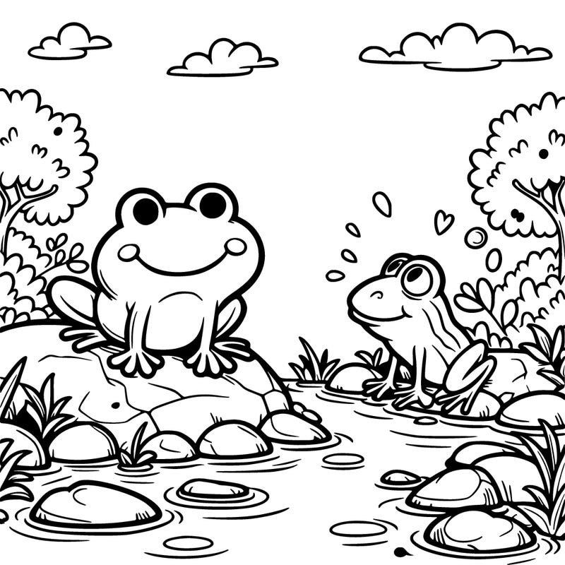 a froggy and creek