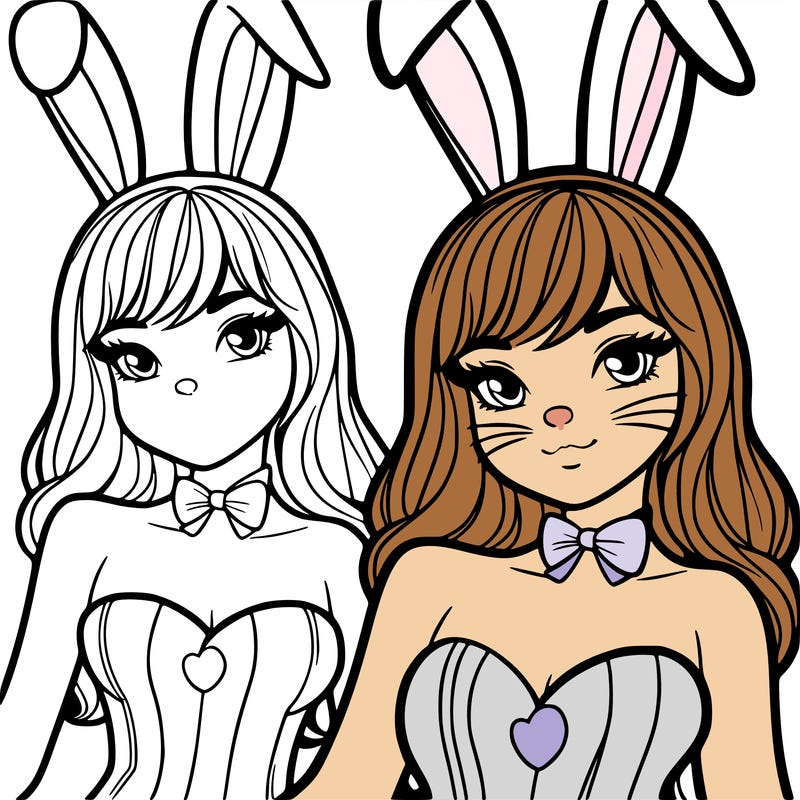 woman with bunny costume