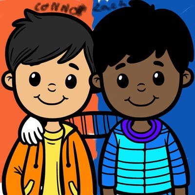 two boy best friends