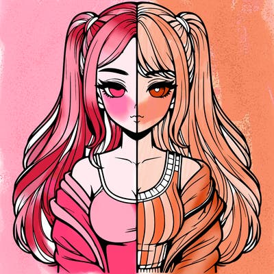 realistic girl split