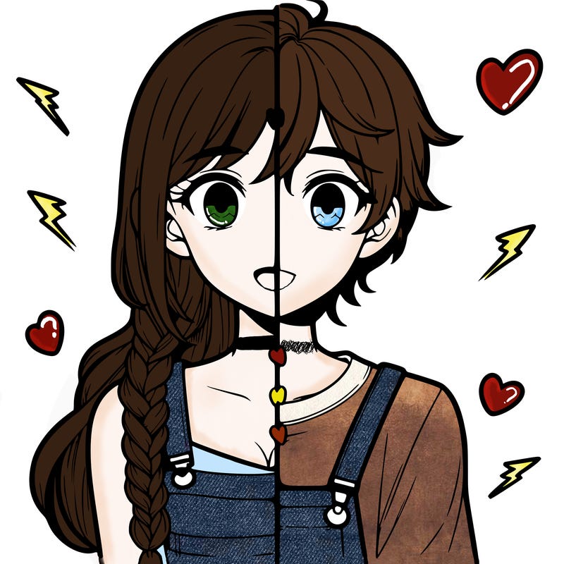 realistic girl boy split