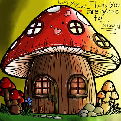 realistic mushroom house 🍄