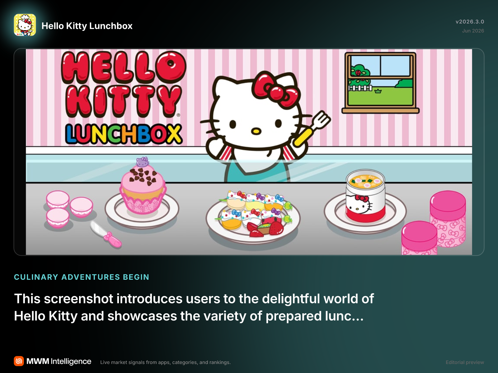 Hello Kitty Lunchbox - Entertainment App | MWM