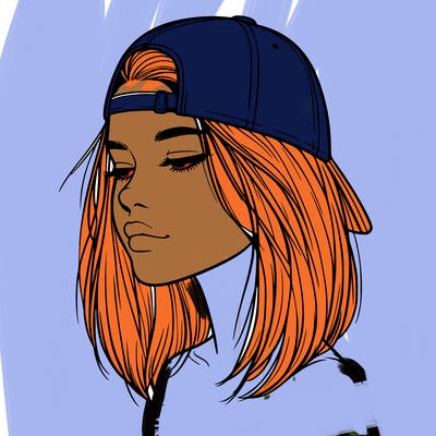 realistic  girl with a backwards hat