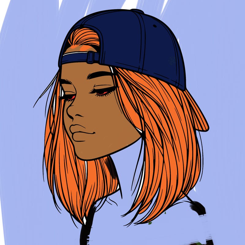 realistic  girl with a backwards hat