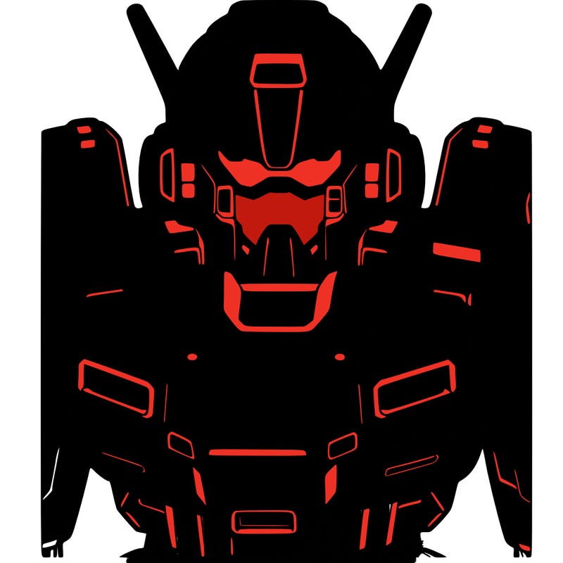 mecha with a head like a helmet.