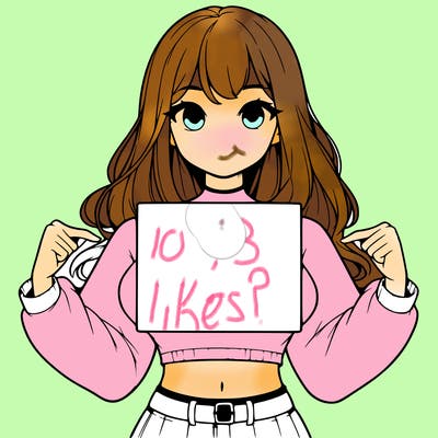 girl holding a blank sign in a long sleeve crop top