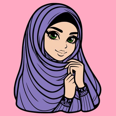 veiled woman