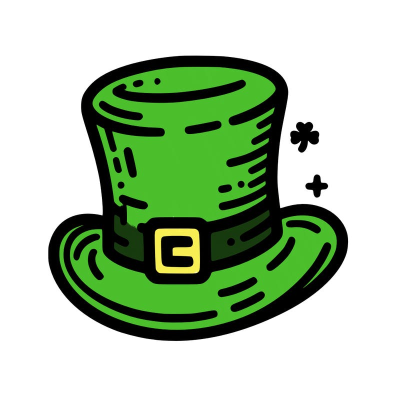 st patrick hat with thin lines