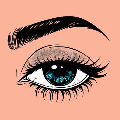 eye closed realistic