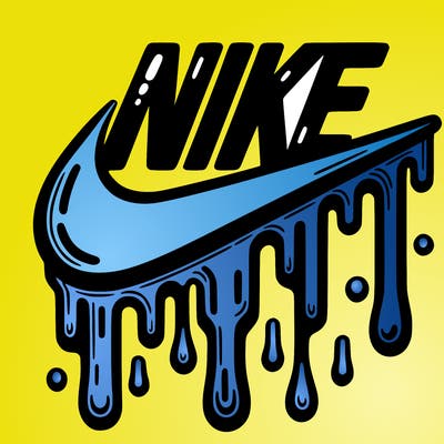 dripping nike logo