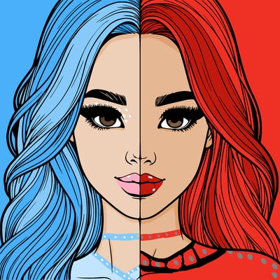 realistic pretty girl