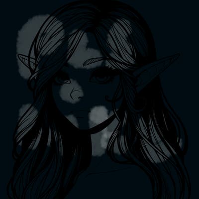 elf girl realistic dark fantasy