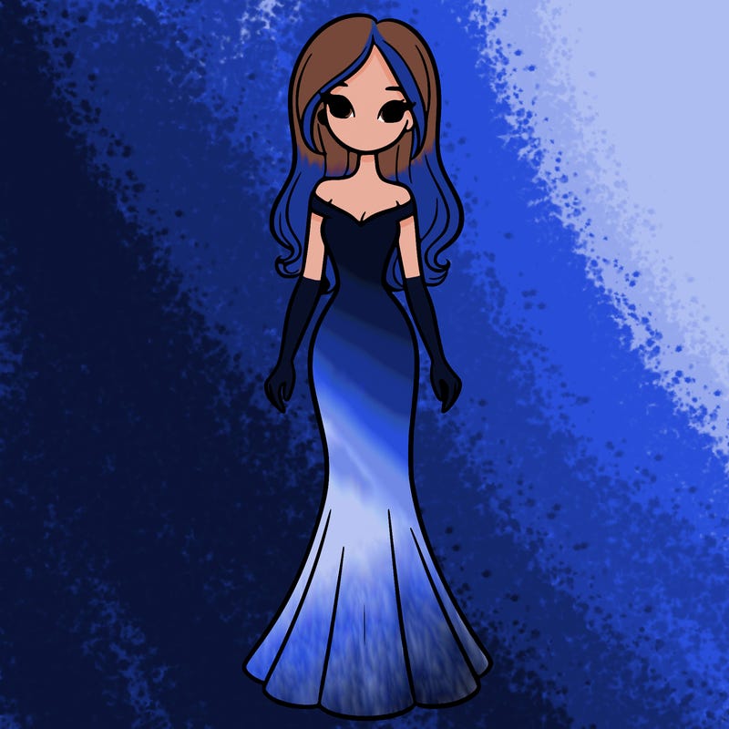 girl in long fitted dress