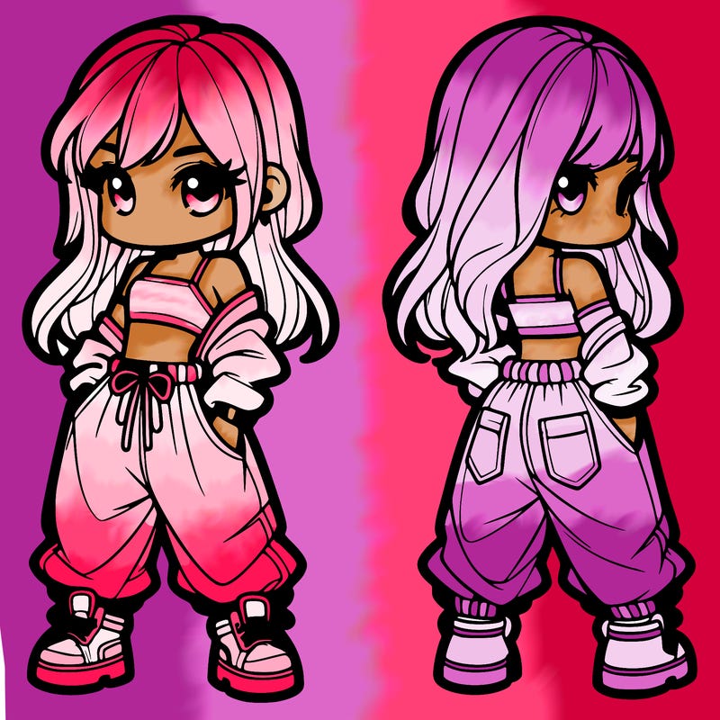 girl in crop top and baggy pants