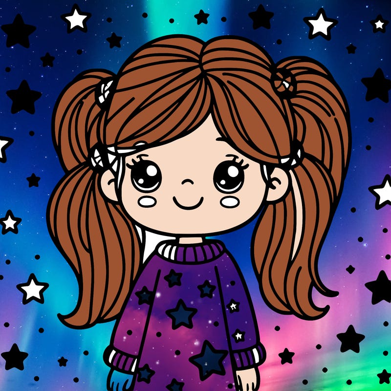 girl with stars