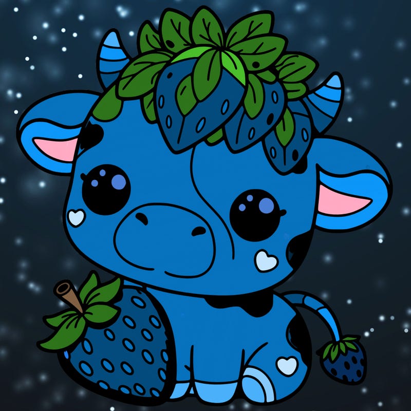 cute strawberry cow