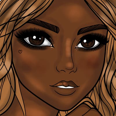 close up pretty girl face