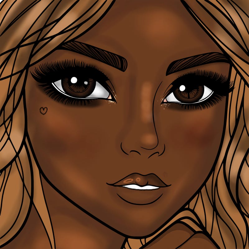 close up pretty girl face