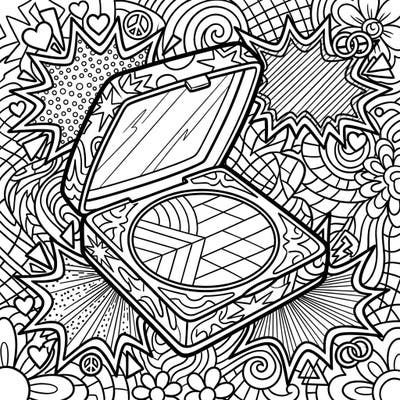 Dive into a world of bold lines and vibrant possibilities with this Pop Art bronzer coloring page, celebrating Pride Month. Its intricate design, filled with dynamic shapes and symbolic elements, promises hours of creative fun and self-expression.